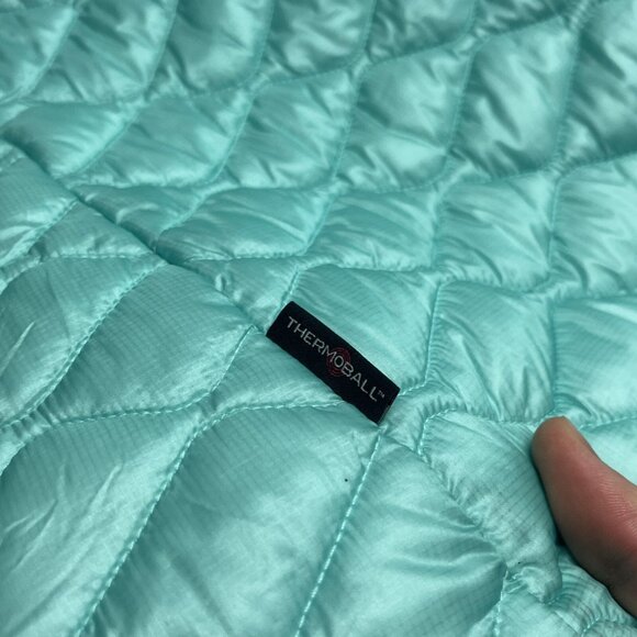 The North Face Thermoball Turquoise Quilted Outdoor Jacket Womens Size Small - Picture 15 of 15